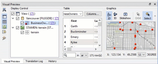 Toggling Visual Preview panes on and off
